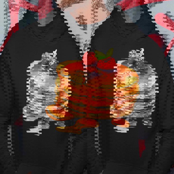 パンケーキシロップ 水彩食品 朝食 ストロベリースイーツ パーカー 面白い贈り物