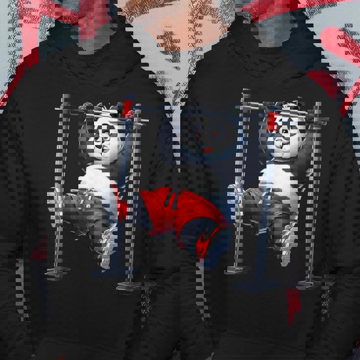 パンダ 懸垂 トレーナー ジム フィットネス ワークアウト トレーニング パーカー 面白い贈り物