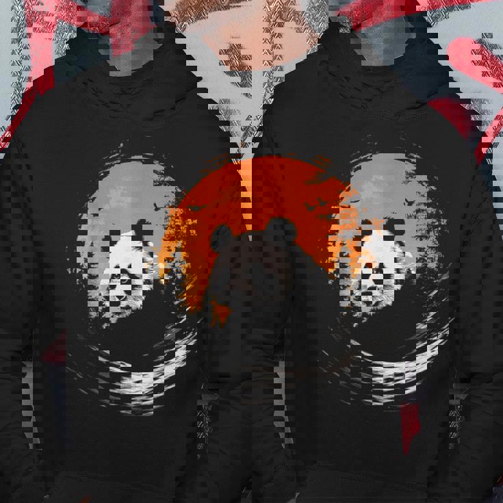 パンダ 森 ポートレート 動物好き 自然 グラフィック パンダ パーカー 面白い贈り物