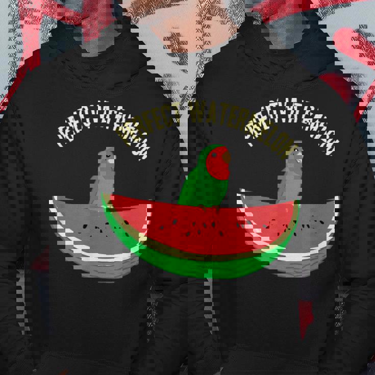 パーフェクトスイカラブバード、バーブミーム、グリーンオウムフルーツ パーカー 面白い贈り物