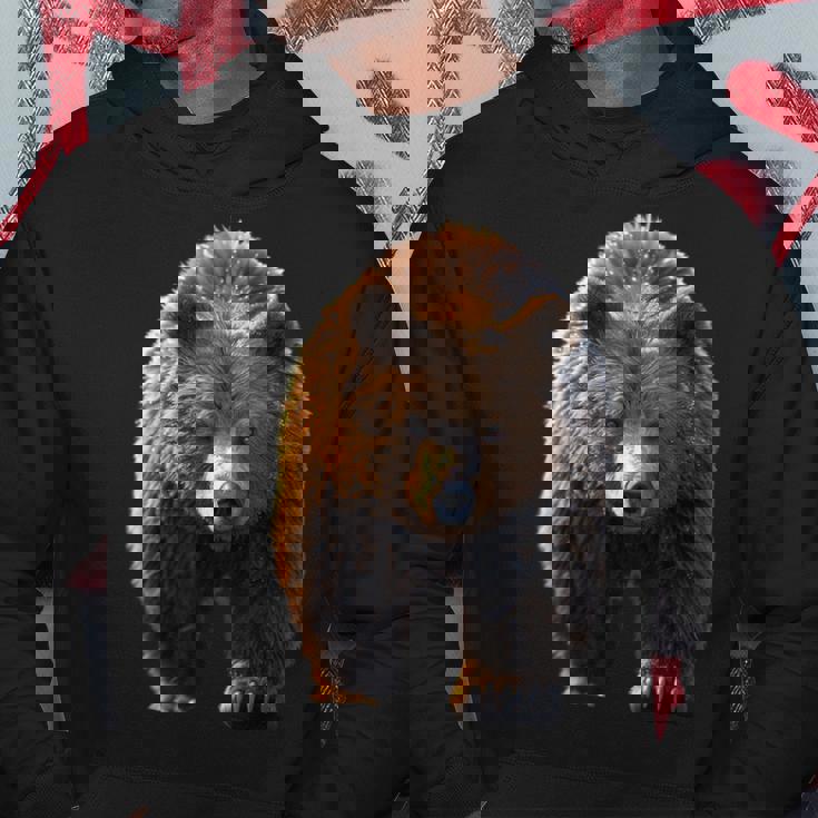 ヒグマ グリズリー ベア ブラザーズ フォレスト ワイルド ヒグマ パーカー 面白い贈り物