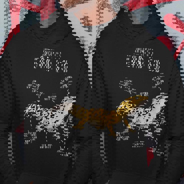 ヒョウゲッコの解剖学、面白いペット爬虫類トカゲ好き。 パーカー 面白い贈り物