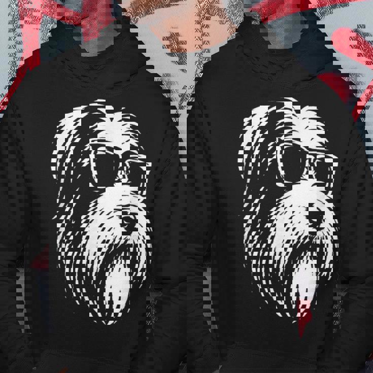 ビアデッド・コリー サングラス 犬 グラフィック デザイン パーカー 面白い贈り物