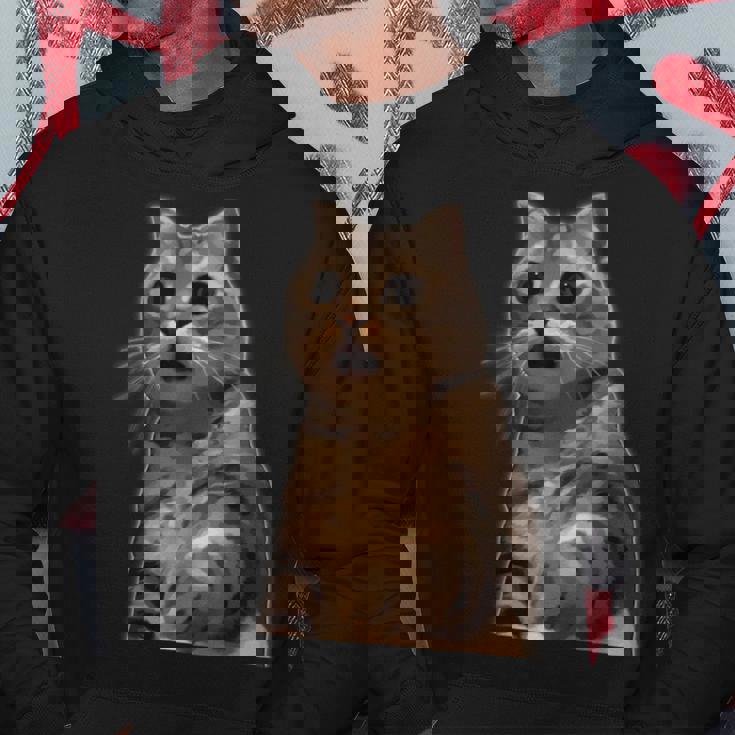 ビックリ猫 驚く猫 猫ミーム びっくり おどろく かわいい 面白い 人気 猫 イラスト パーカー 面白い贈り物