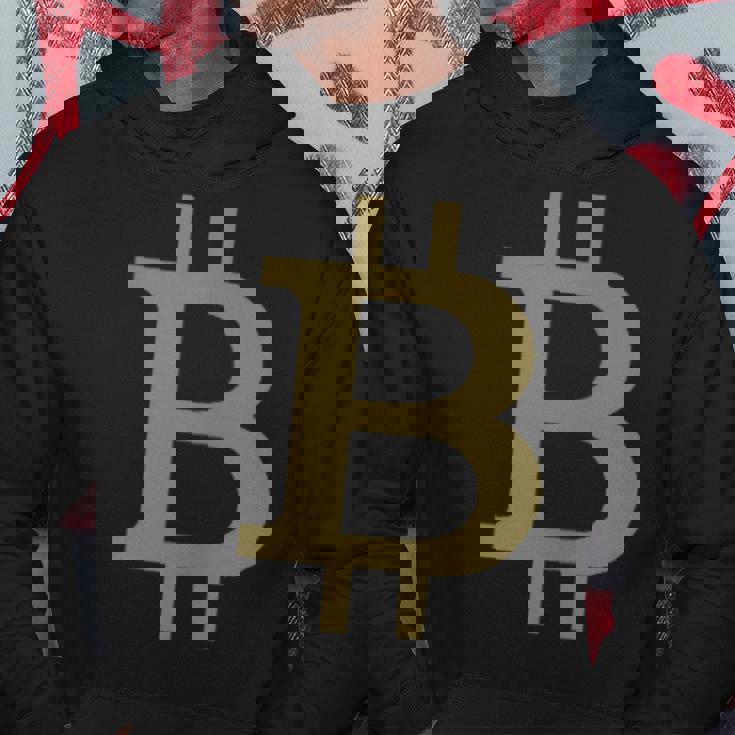 ビットコインシンボル ポケットデザイン ミニマリスト パーカー 面白い贈り物