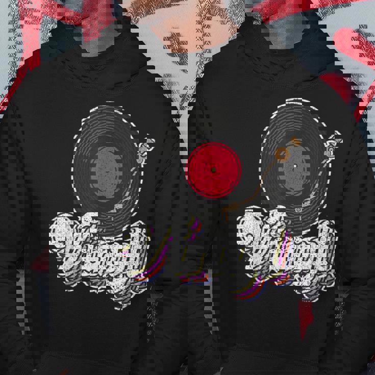 ビニールレコードプレーヤー I ターンテーブルプレーヤー I レトロ音楽 パーカー 面白い贈り物