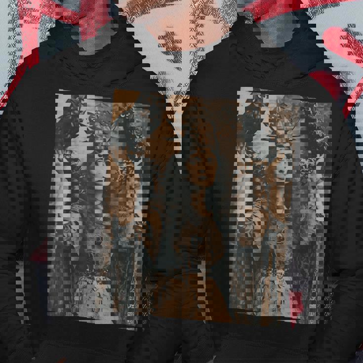 ビンテージ魔女魔女魔術師と猛禽フクロウ鳥ゴスゴシック。 パーカー 面白い贈り物