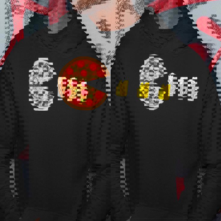 ピザとビール 楽しいピザ ナイトゲーマー ピザ パーカー 面白い贈り物