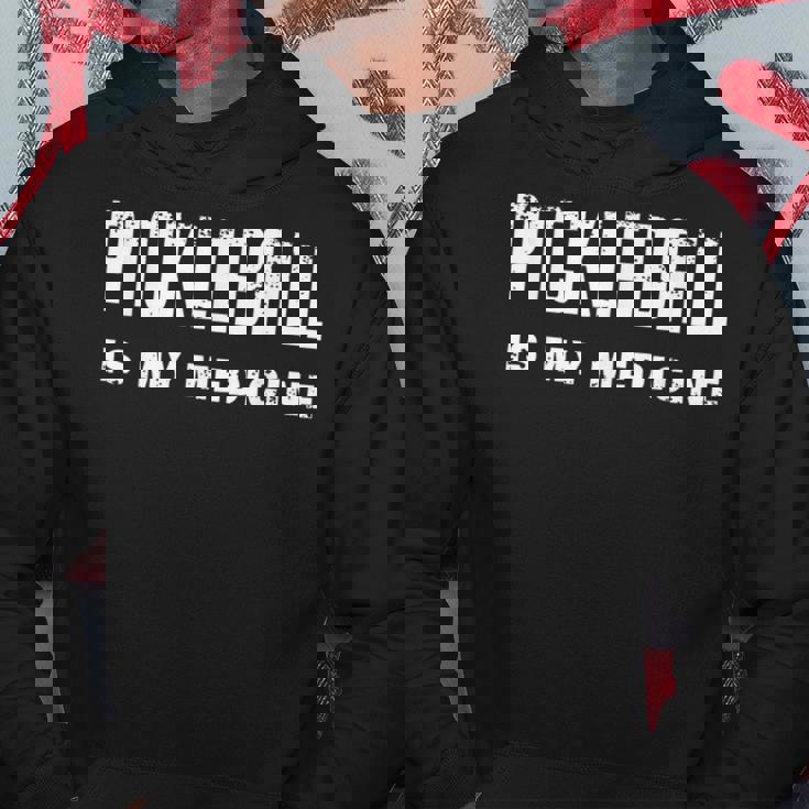 ピックルボールは私の薬 面白いピックルボール パーカー 面白い贈り物