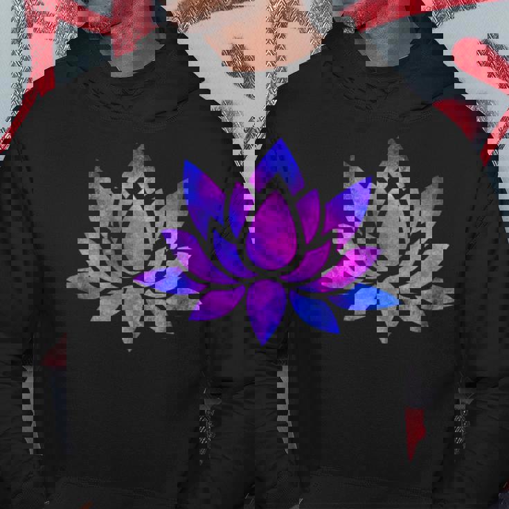 ピンクと紫の蓮の花 パーカー 面白い贈り物