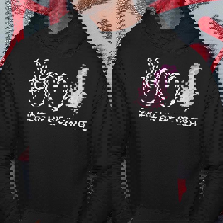 ピースラブウーパールーパールーパーレトロウーパールーパーラバー パーカー 面白い贈り物