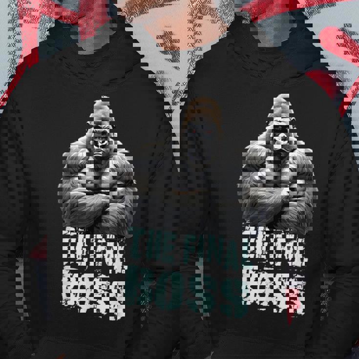 ファイナルボス シルバーバック ゴリラデザイン パーカー 面白い贈り物