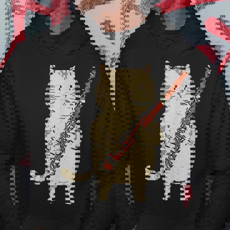 ファゴット猫ミュージシャン レトロ キュート バンド オーケストラ パーカー 面白い贈り物