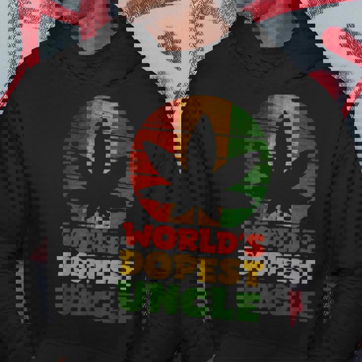 ファニーワールド クールな叔父さん ラスタカラー パーカー 面白い贈り物