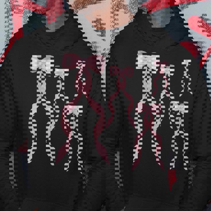 ファンシーピンクのリボンデザイン。 パーカー 面白い贈り物