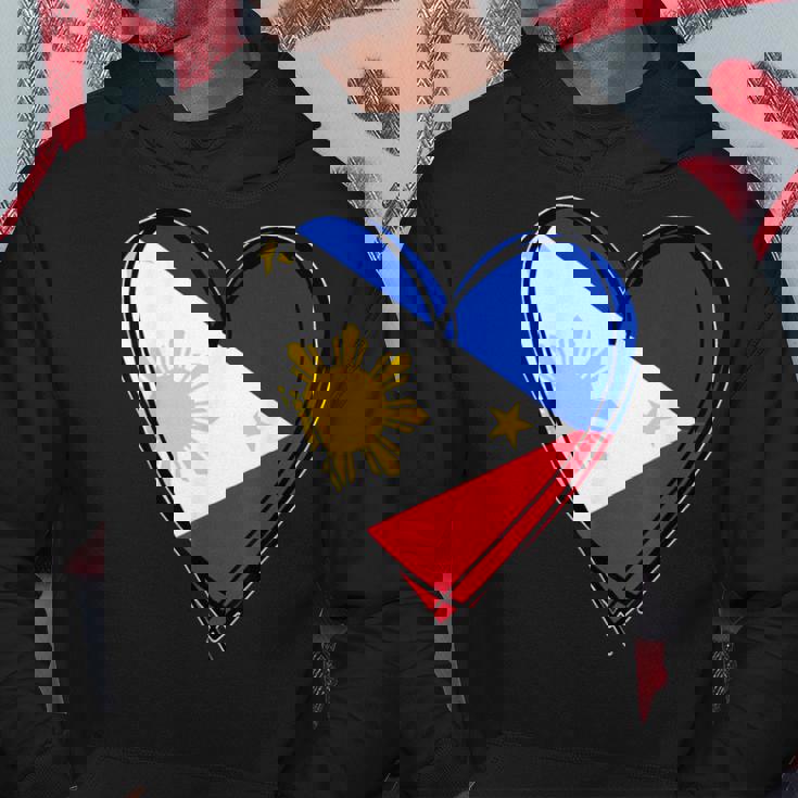 フィリピン独立記念日 I Love Philippines 国旗 ハート パーカー 面白い贈り物