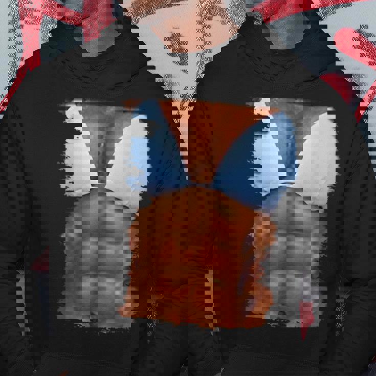 フェイク アブス ファニービキニ ボディマッスル 6パック 3D パーカー 面白い贈り物