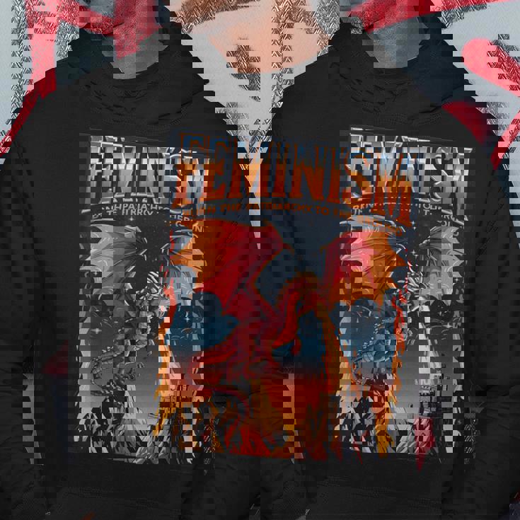 フェミニズム ドラゴン 家父長制を地面に燃やす フェミニスト パーカー 面白い贈り物