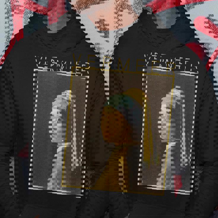 フェルメール 真珠の耳飾りの少女 面白いtシャツ 絵画 アート メンズ 面白い 服 美術 グッズ 油彩画 パーカー 面白い贈り物