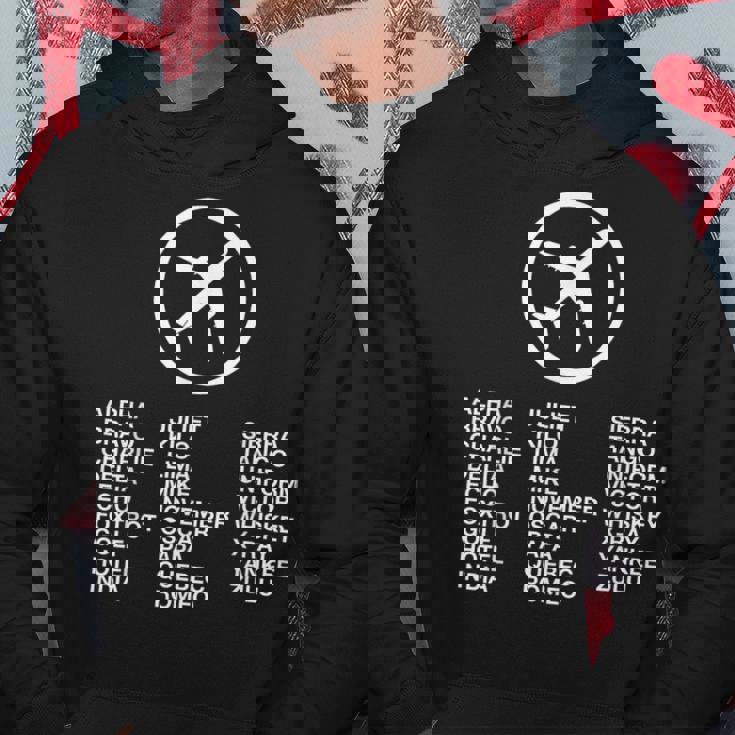 フォネティックコード飛行機パイロット パーカー 面白い贈り物