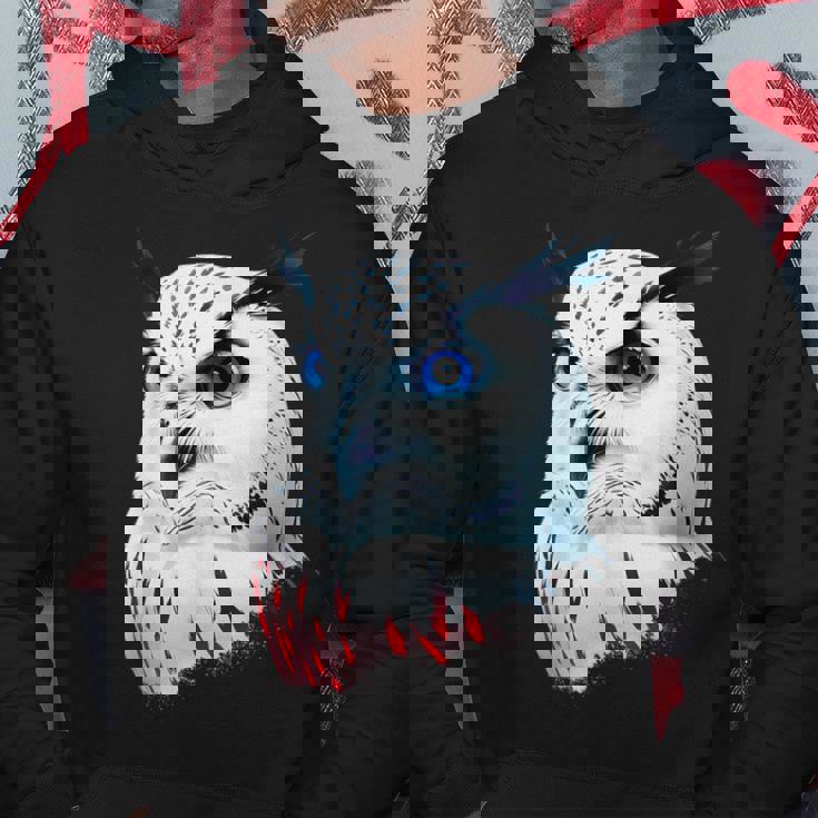 フクロウの傑作 雪フクロウ 鳥アート 動物 雪フクロウ パーカー 面白い贈り物