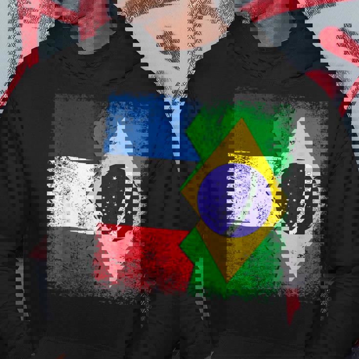 フランス ブラジルの旗 パーカー 面白い贈り物