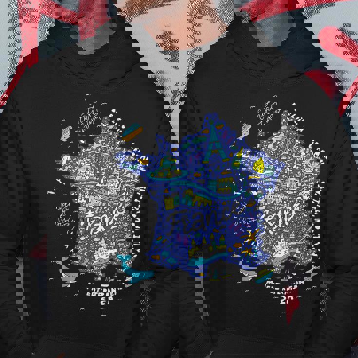 フランス 地図 ヨーロッパ パリ ツアー エッフェル フランス バケーション お土産 パーカー 面白い贈り物