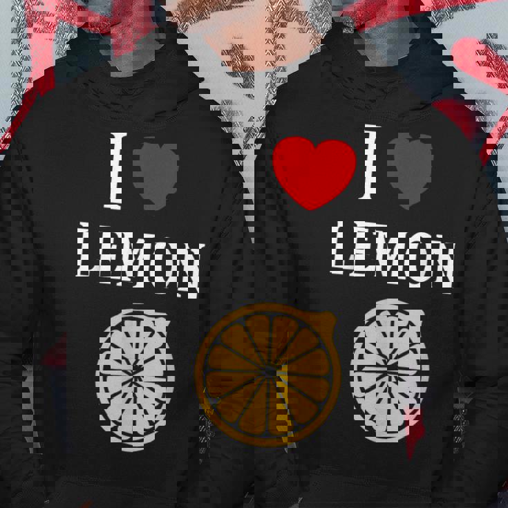 フルーツ レモン 面白いユーモア かわいい シンプル 小さなレモン I Love Lemon パーカー 面白い贈り物