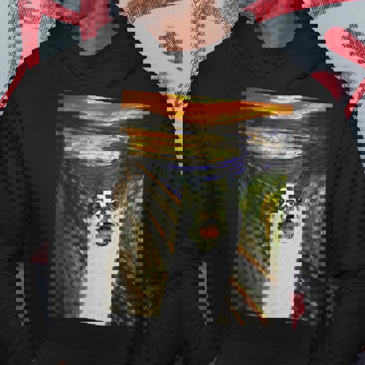 フレンチブルドッグ 面白いtシャツ 犬 ムンクの叫び かわいい メンズ 子供 おもしろ 服 ネタ わんこ パーカー 面白い贈り物