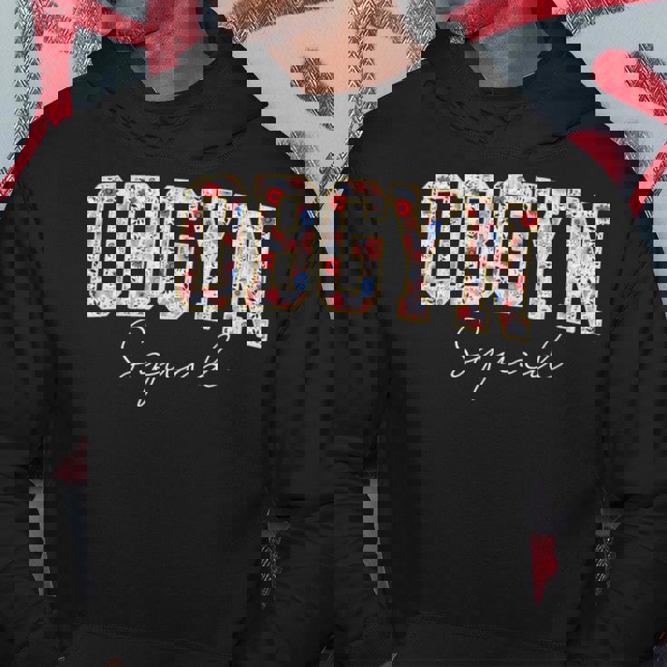 フローラルobgyn スクワッド 産科医 婦人科医 看護師 Ob Gyn パーカー 面白い贈り物