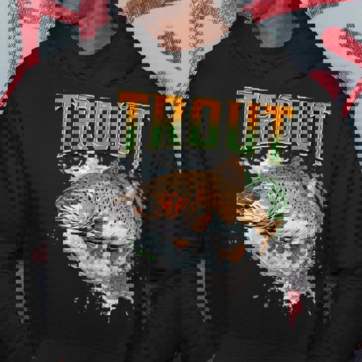 ブラウントラウト 釣り アウトドア 自然愛好家 淡水魚 パーカー 面白い贈り物