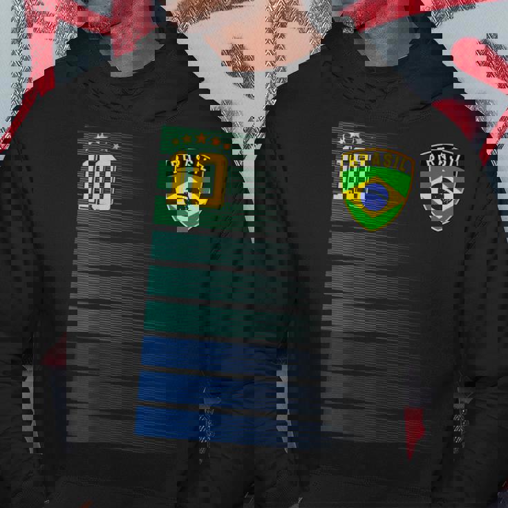 ブラジル サッカーファン ジャージ ブラジル国旗 フットボール愛好家 パーカー 面白い贈り物