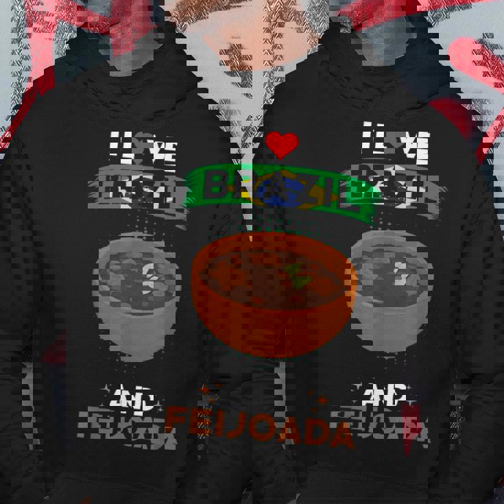ブラジル料理 ブラジル国旗 I Love Brazil And Feijoada パーカー 面白い贈り物