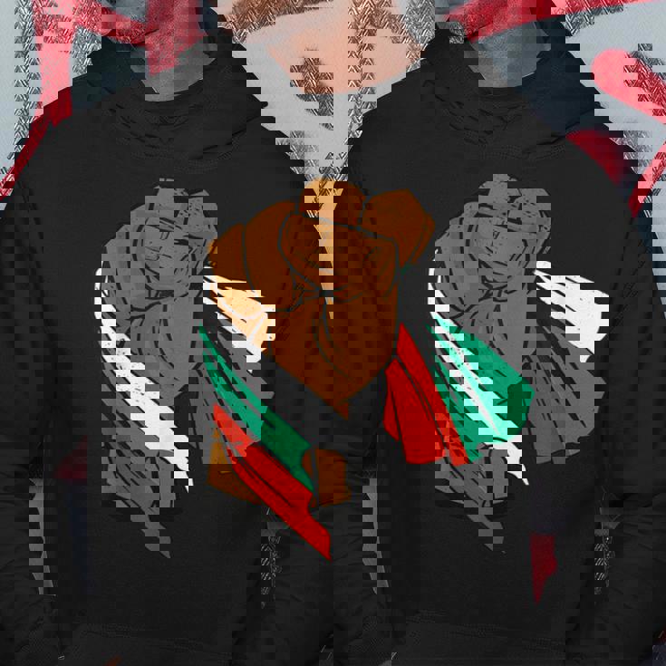 ブルガリア 国旗 パワーハンドフィスト ブルガリアルーツ ブルガリアプライド パーカー 面白い贈り物