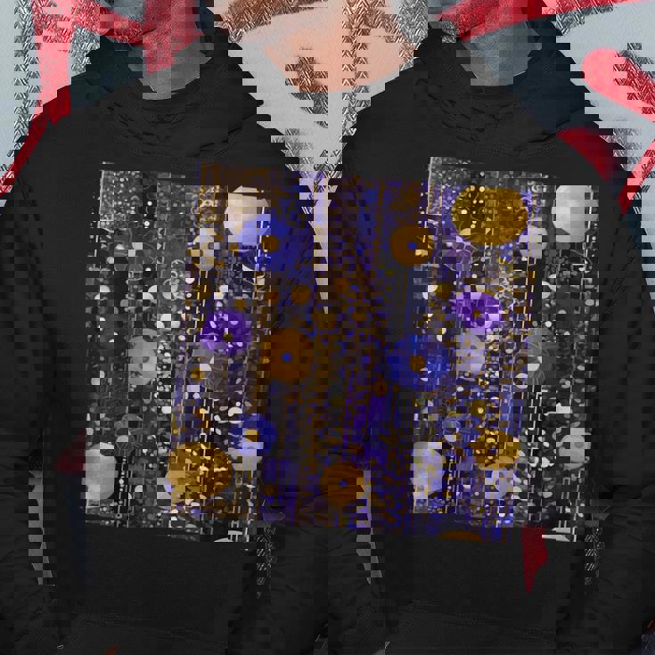 ブルーとゴールド フラワーガーデン アフタークリムト パーカー 面白い贈り物