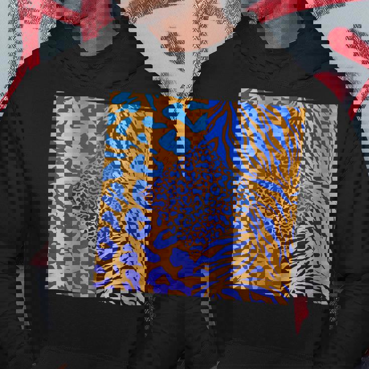 ブルースの直径のジャングルプリントゴールド。シマウマ、パンサー、チーター パーカー 面白い贈り物