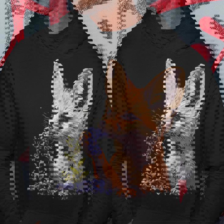 ブルーベリー フェネック キツネ ブルーベリー アニマルアート 野生動物 自然 パーカー 面白い贈り物