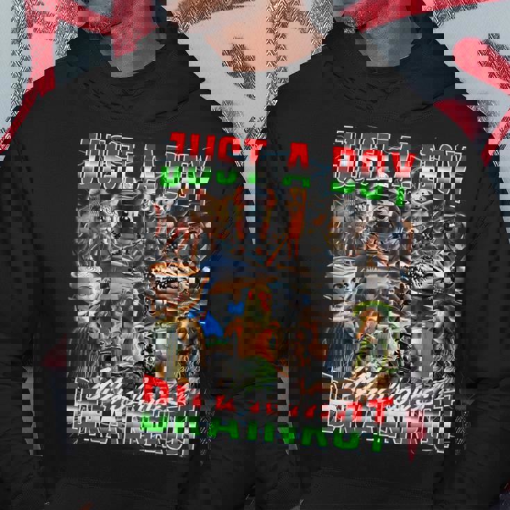 ブレインロットが大好きな少年 オールイタリアンブレインロットミーム パーカー 面白い贈り物