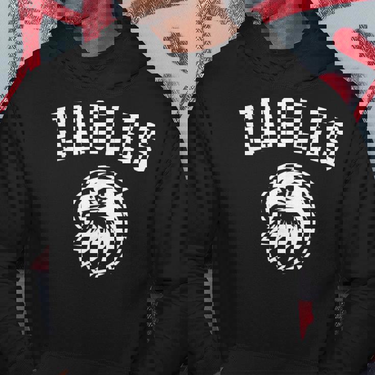 プレーヤーとファンのためのイーグルスマスコット パーカー 面白い贈り物