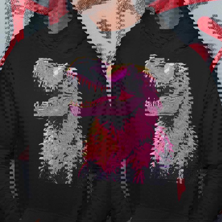 ヘアリー T-Rex パステルゴス ティラノサウルス 恐竜 サングラス パーカー 面白い贈り物