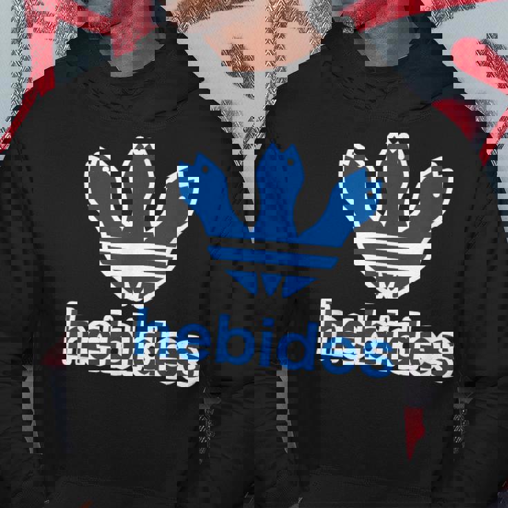 ヘビデス Hebides《ブルー 青》巳年 蛇年 へび【ブランド ロゴ パロディ】2025 干支 十二支 面白い パーカー 面白い贈り物