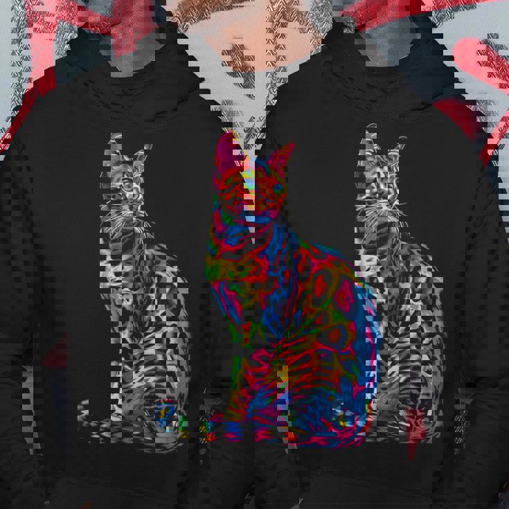 ベンガル猫ポップアート パーカー 面白い贈り物