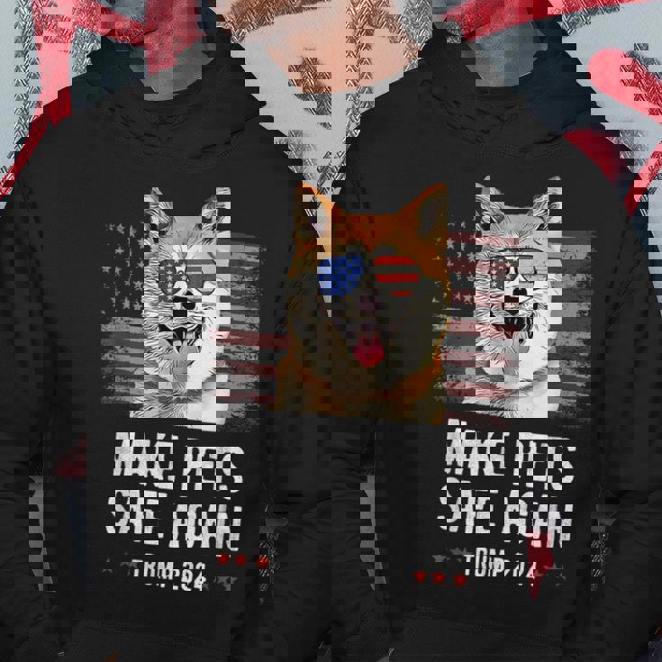 ペットを再び安全に 秋田犬 トランプ 2024 パーカー 面白い贈り物