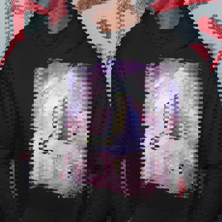 ペンギンに乗る宇宙猫 パーカー 面白い贈り物