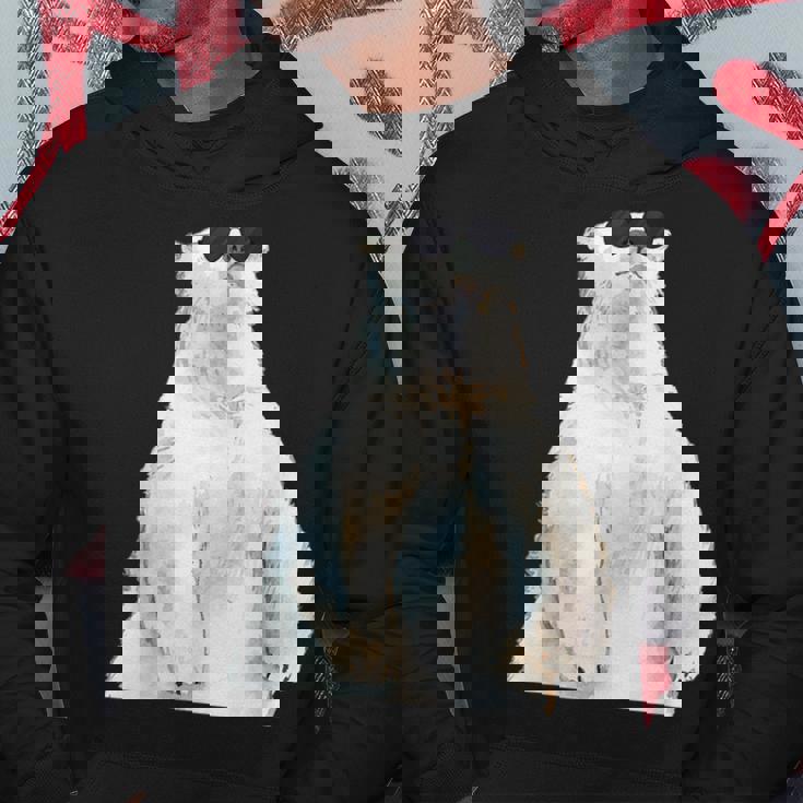 ホッキョクグマ サングラス 動物愛好家 動物飼育係 動物学者 パーカー 面白い贈り物