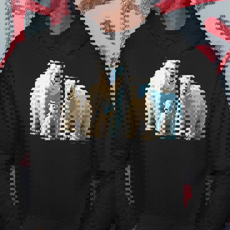 ホッキョクグマ。動物好き、シロクマの家族 パーカー 面白い贈り物