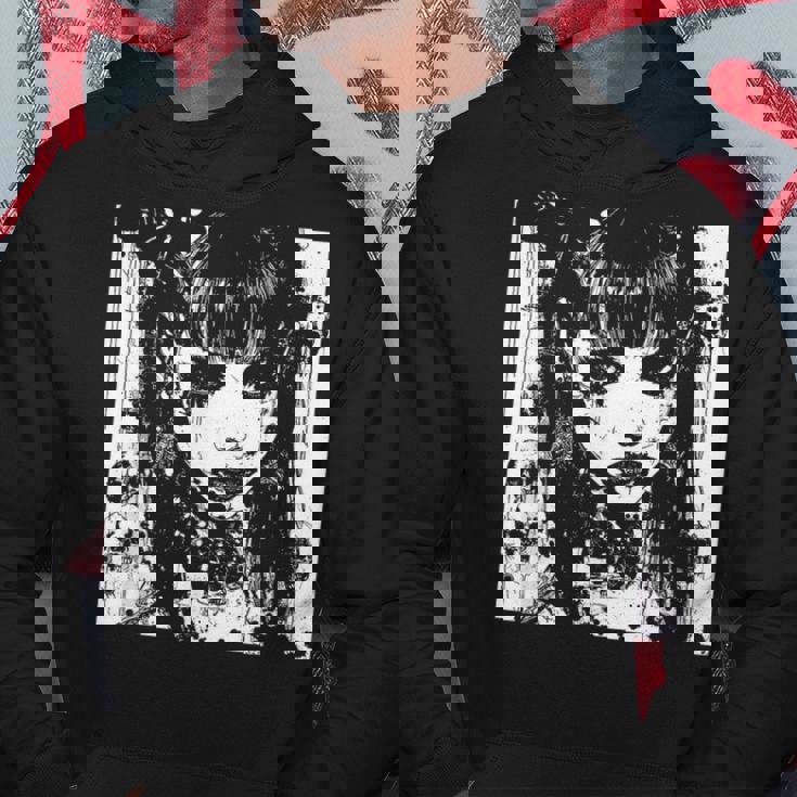 ホラーアニメマンガi日本の不気味なカワイイゴス パーカー 面白い贈り物