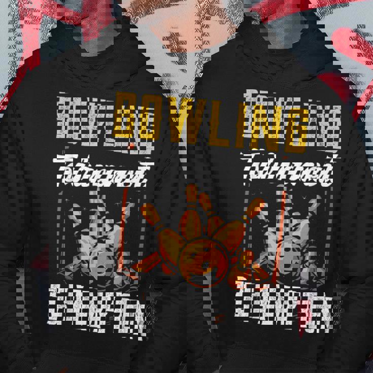 ボウリング大会優勝 クルー ボウリング チーム ホビー ボウラー パーカー 面白い贈り物