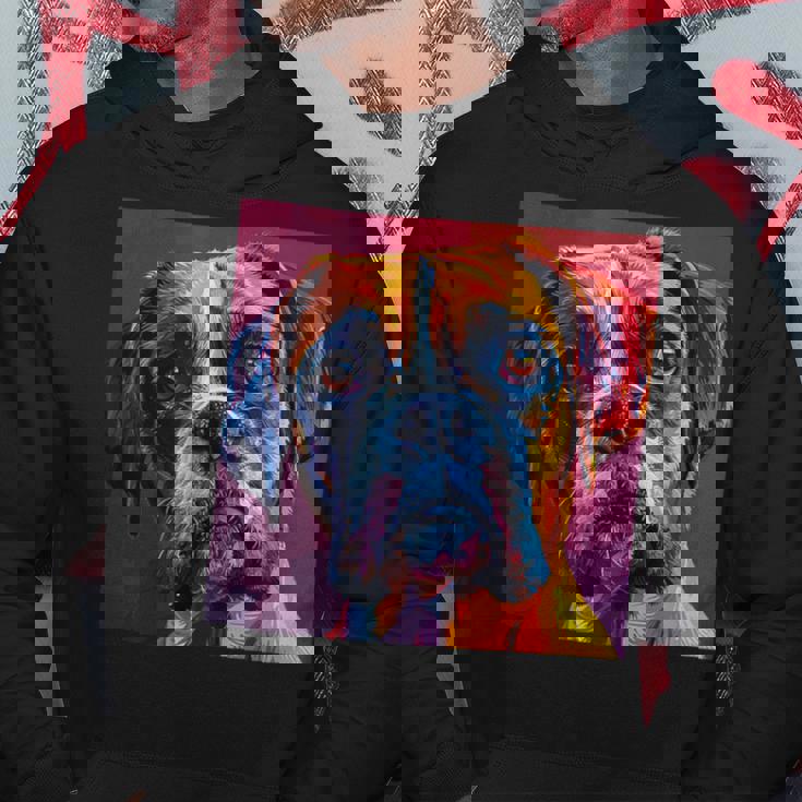 ボクサー 犬 カラフル イラスト グラフィック パーカー 面白い贈り物