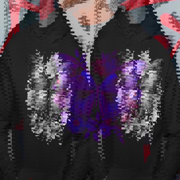 ボヘミアン パープルバタフライ レトロ 魔女の蛾 ヴィンテージ ラベンダー パーカー 面白い贈り物